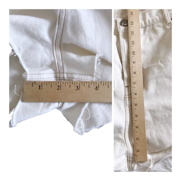 NWT ASOS off white-cream jean shorts, Size 14 - Picture 5 of 6